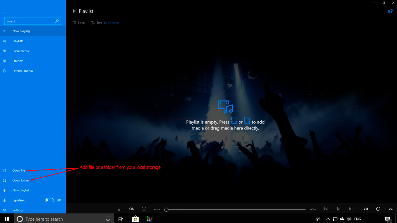 Open a file or a folder from your local storage