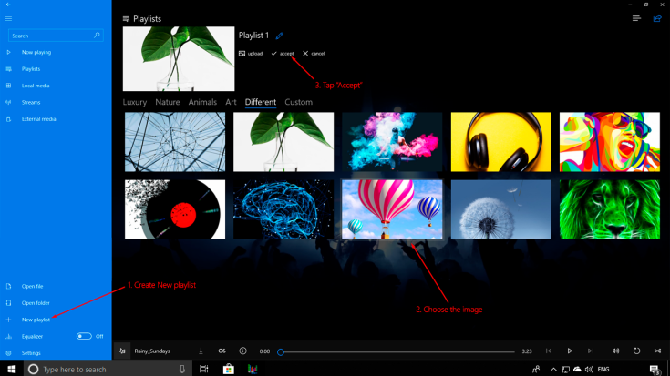 Create a new playlist