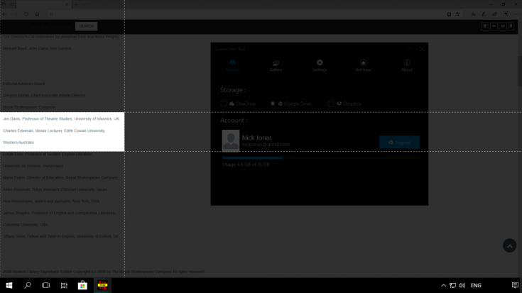 Drag white lines to enlarge or shrink the selected area