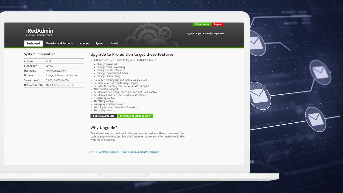 Guide – How To Start – iRedMail (IMAP, SMTP, POP3) Email Server on Ubuntu