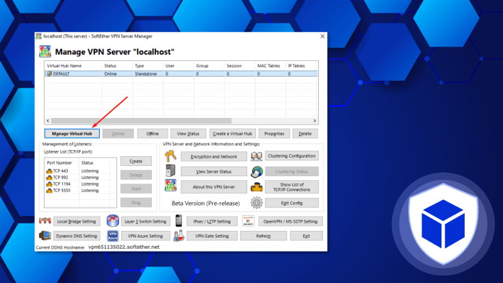 Add users by clicking Manage Virtual Hub